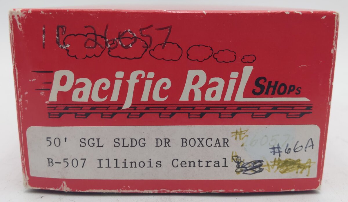 Pacific Rail B-507 S-Scale Illinois Central 50' SGL SLDG DR Boxcar #26057 EX/Box