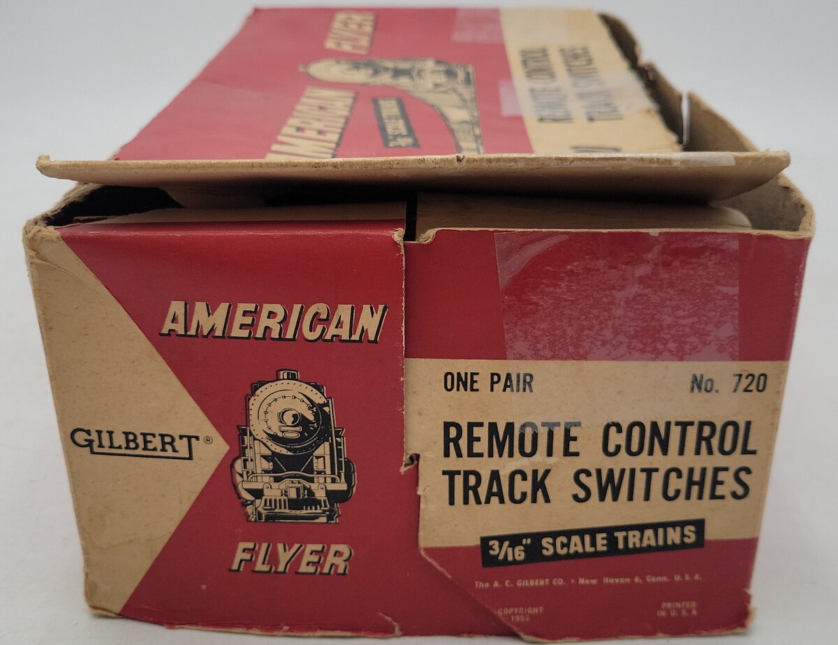 American Flyer 720 VIntage S Right-Hand & Left-Hand Remote Switches (2 Pairs) VG/Box