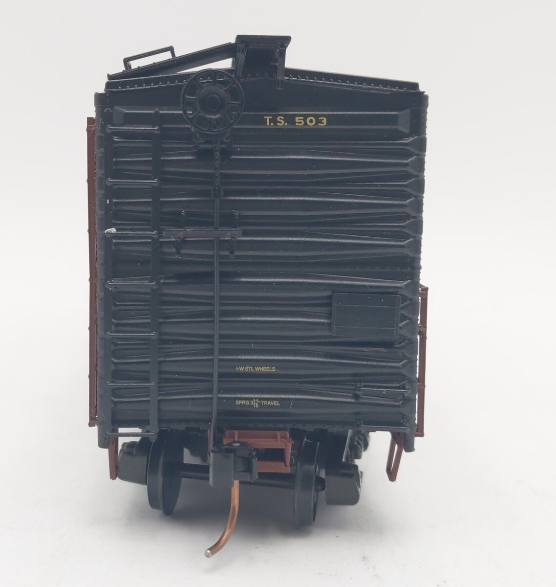 Pacific Rail S-Scale Tidewater Southern 50' SGL DR Pacific Gold Boxcar Kit #503 EX