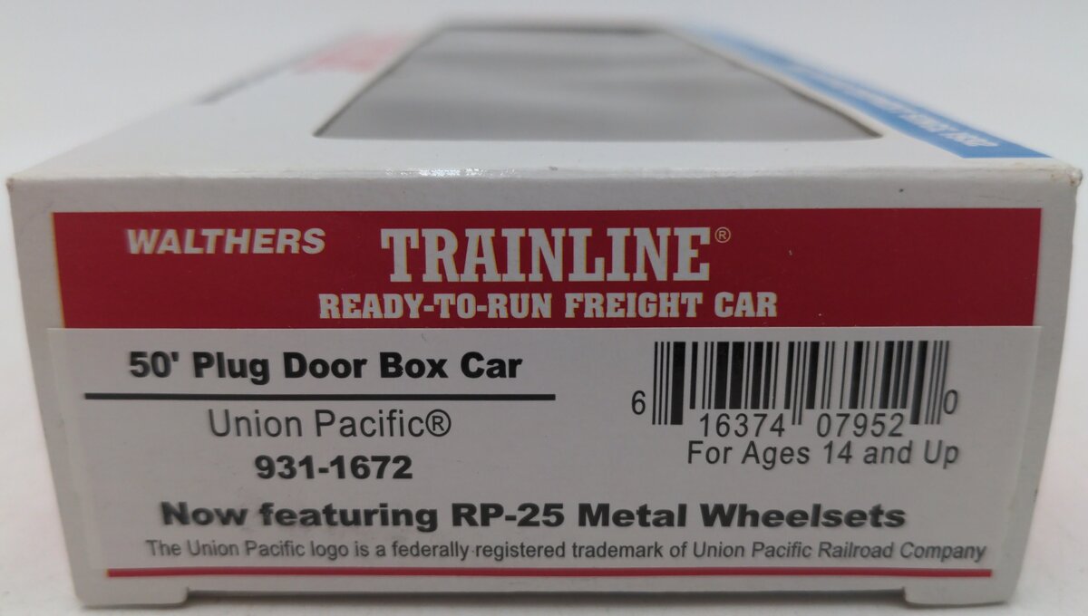 Walthers 931-1672 HO Union Pacific 50' Plug-Door Boxcar #499233 - Ready To Run EX/Box