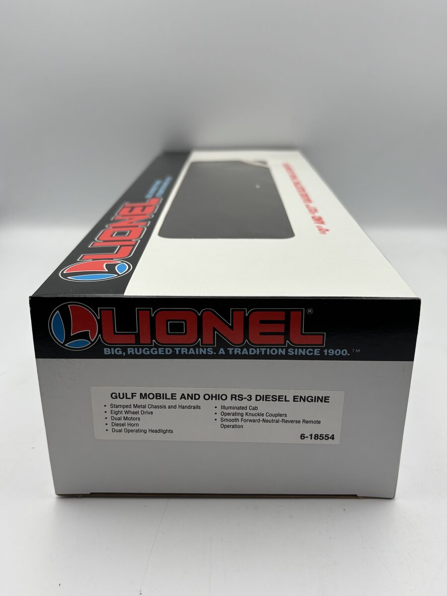 Lionel 6-18554 O Gauge GM&O RS-3 Diesel Locomotive #721 with Display Case EX/Box