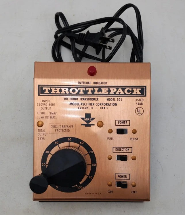 MRC 501 HO Scale Throttlepack Train Control EX/Box