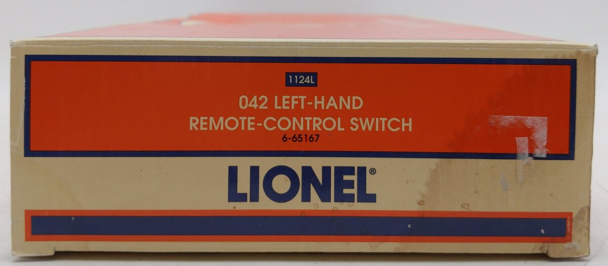 Lionel 6-65167 O27 42" Left Hand Remote Control Switch Turnout VG/Box