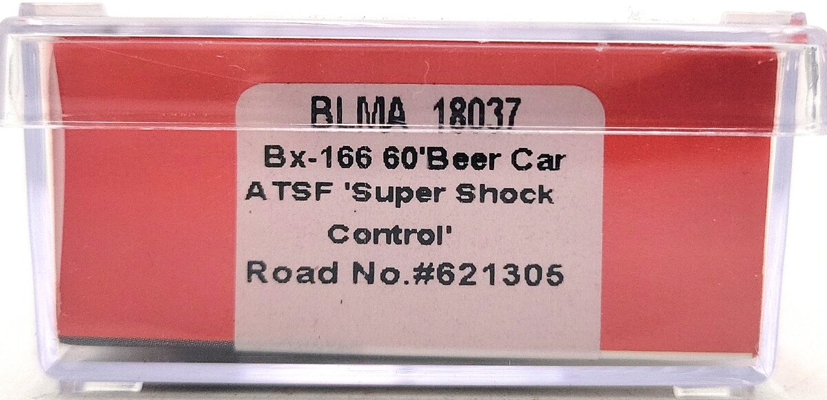 BLMA Models 18037 N Santa Fe 60' Super Shock Control Double Door Boxcar #621305 LN/Box