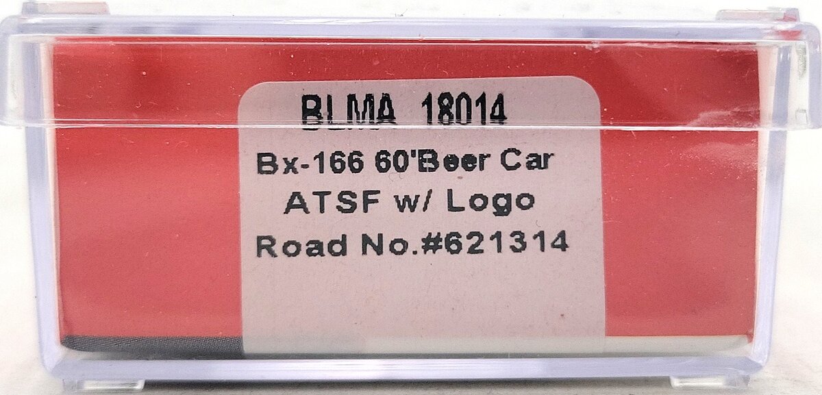 BLMA Models 18014 N Scale ATSF 60' Beer Car Boxcar #621314 LN/Box