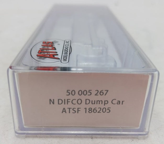 Atlas 50005267 N Scale Santa Fe Difco Side Dump Car #186205 EX/Box