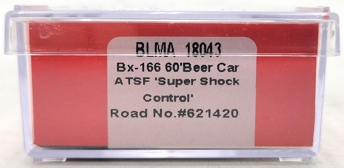 BLMA Models 18043 N Santa Fe Bx-166 60' Super Shock Control DD Boxcar #621420