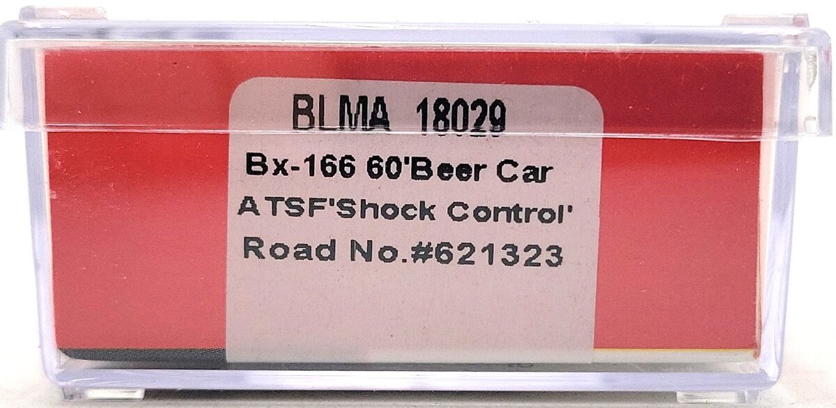 BLMA Models 18029 N SF/Shock Control 60' Double Door Boxcar #621323 LN/Box