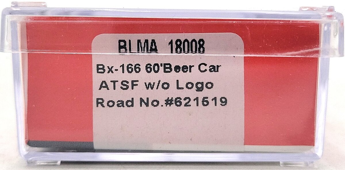 BLMA Models 18008 N Santa Fe Bx-166 60' Double Door Boxcar #621519 LN/Box