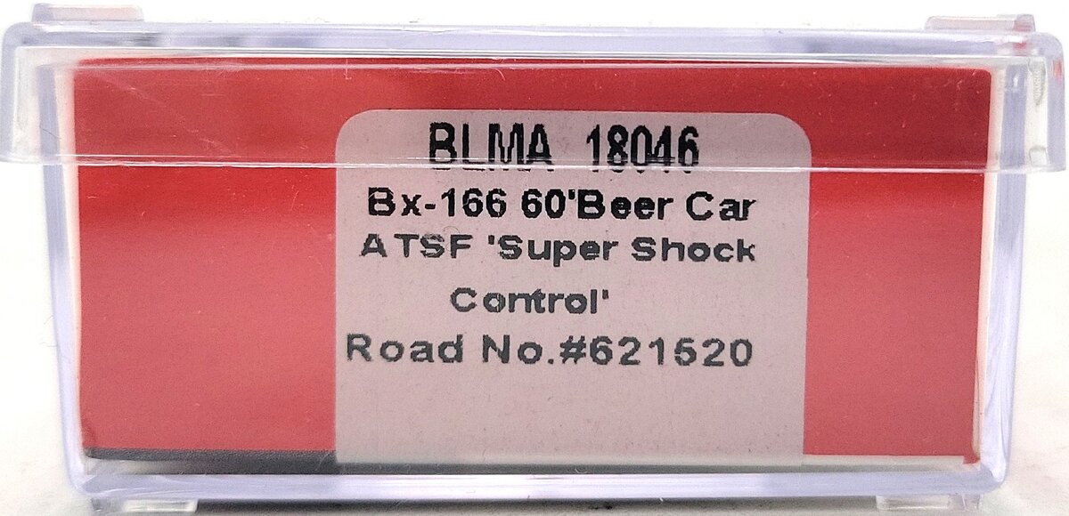 BLMA Models 18046 N Santa Fe 60' Shock Control Double Door Boxcar #621520