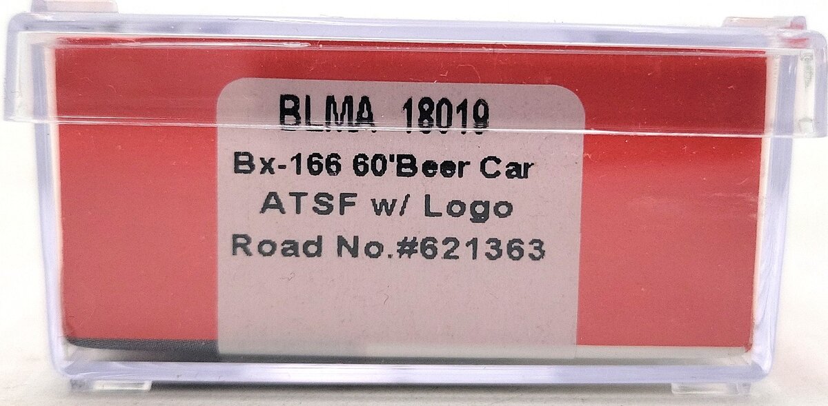 BLMA Models 18019 N Santa Fe Bx-166 60' Double Door Boxcar w/Logo #621363 LN/Box