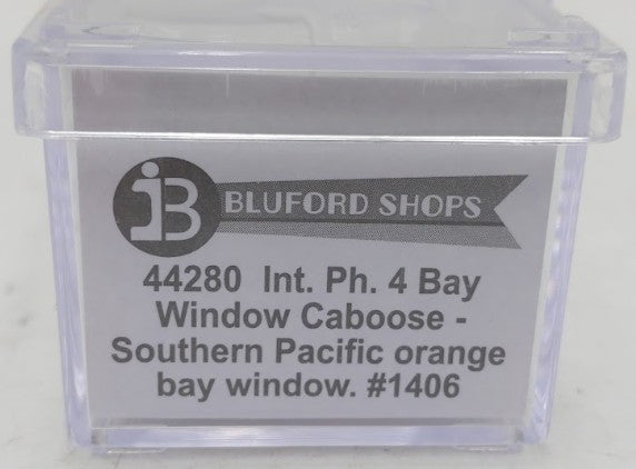 Bluford Shops 44280 N SP Phase 4 International Car Bay Window Caboose #1406 EX/Box