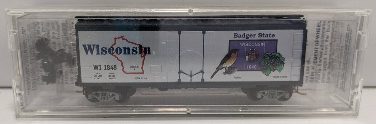Micro-Trains 02100387 N Scale Wisconsin 40' Standard Plug Door Boxcar #1848 LN/Box
