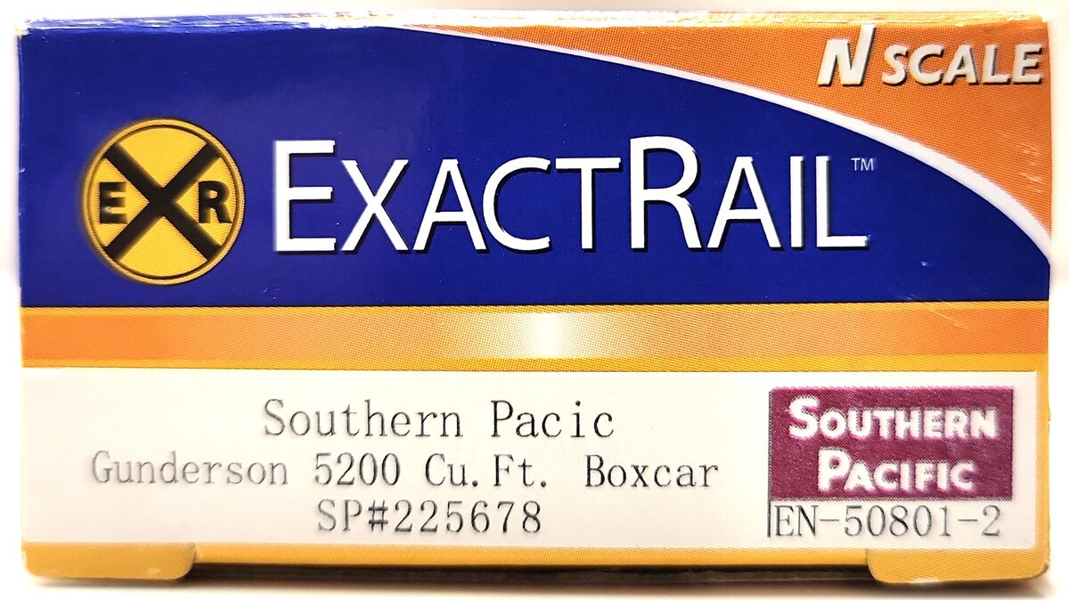 ExactRail EN-50801-2 N Southern Pacific Gunerson 5200 Cu. Ft. Boxcar #225678 LN/Box