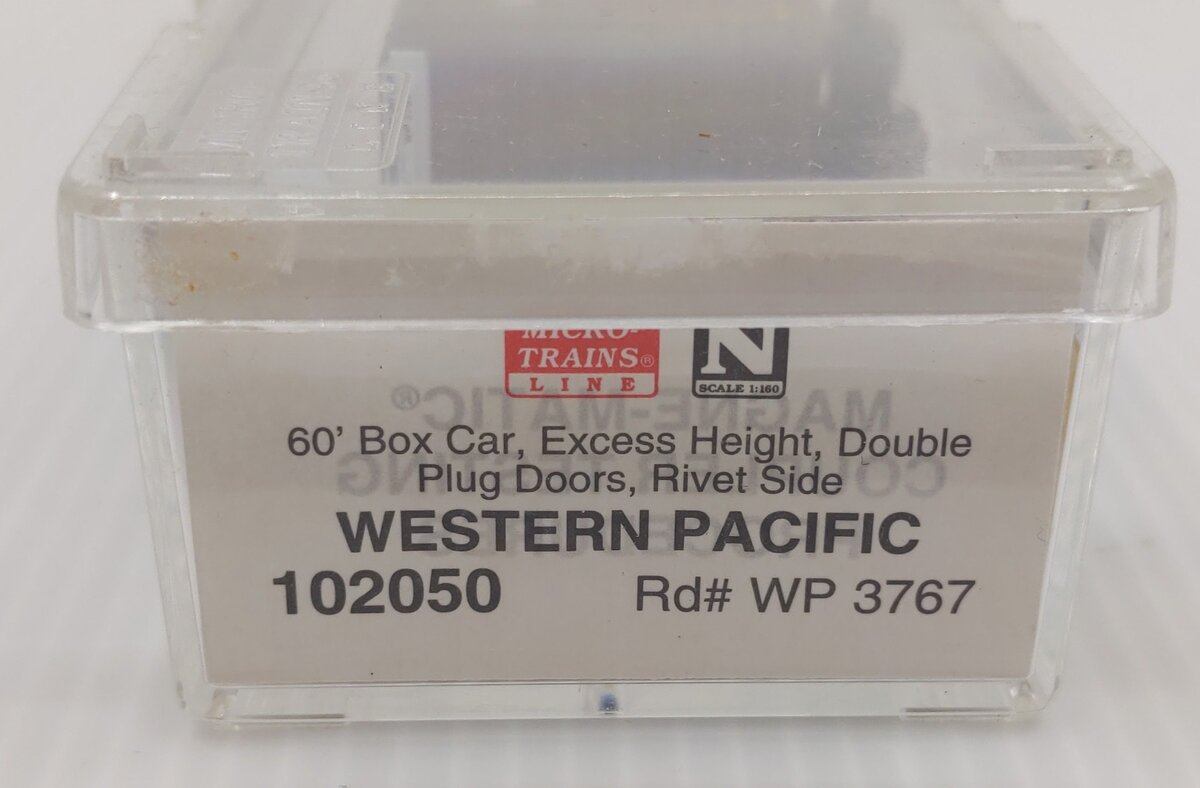 Micro-Trains 10200050 N WP 60' Excess Height Double Plug Door Boxcar #3767 LN/Box