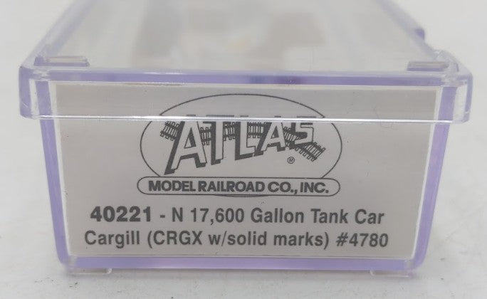 Atlas 40221 N Cargill (CRGX w/Solid Marks) Trinity 17,600 Gallon Tank Car #4780 LN/Box