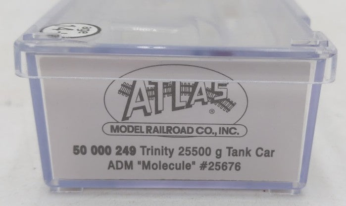 Atlas 50000249 N Scale ADM "Molecule" 25,500 Gallon Tank Car #25676 EX/Box