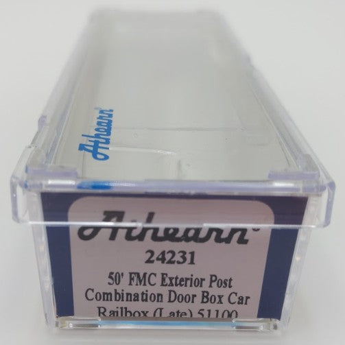 Athearn 24231 N Scale Railbox 50' FMC Exterior Post Combo Door Box Car #51100
