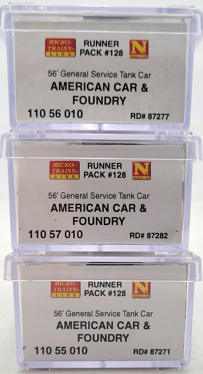 Micro-Trains 99300128 N Scale ACFX Three Car Tank Runner Pack LN/Box