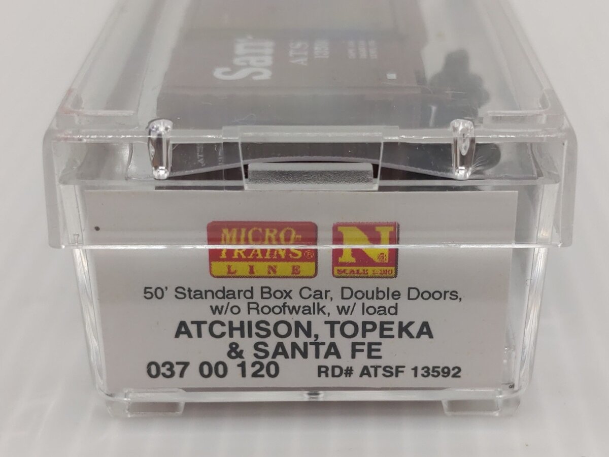 Micro-Trains 03700120 N Scale ATSF 50' Double Door Boxcar w/Load #13592 LN/Box