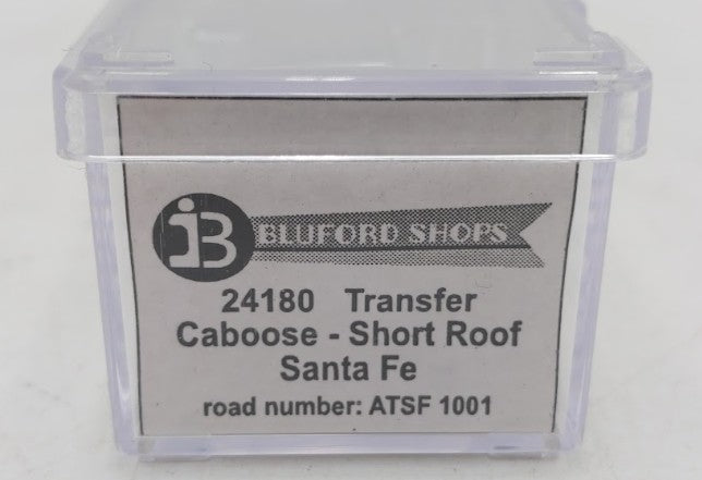 Bluford Shops 24180 N Scale Santa Fe Short Roof Transfer Caboose #1001 EX/Box