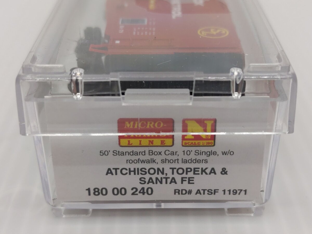 Micro-Trains 18000240 N ATSF 50' Standard 10' Single Door Boxcar #11971 LN/Box