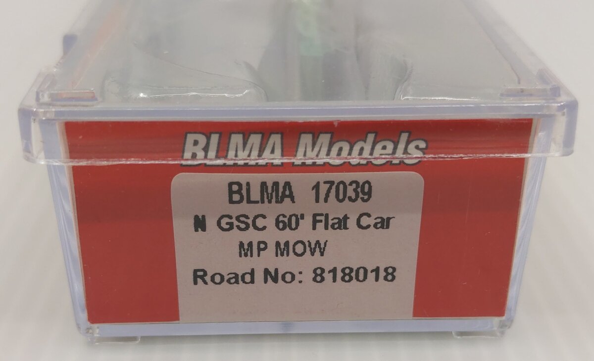 BLMA Models 17039 N Missouri Pacific GSC 60' Flat Car #818018