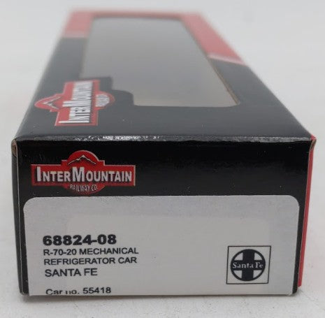 InterMountain 68824-09 N Scale Santa Fe R70-20 Mechanical Reefer Car #55535 LN/Box