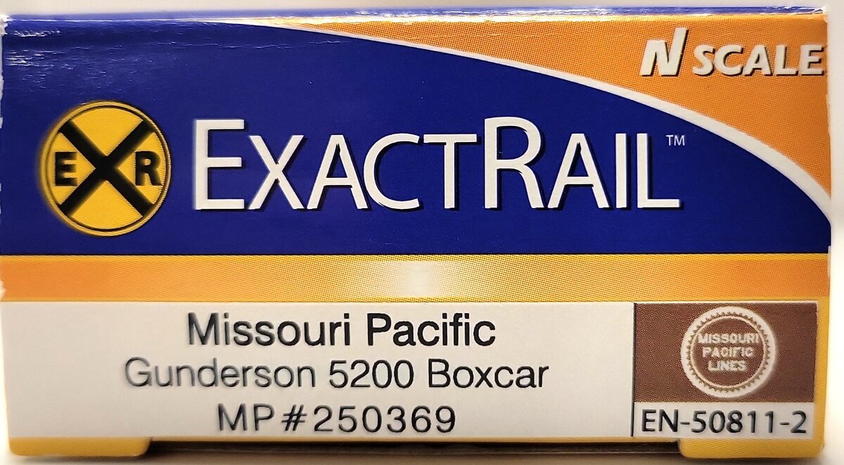 ExactRail EN-50811-2 N Missouri Pacific Gunderson 5200 Box Car #250369 LN/Box