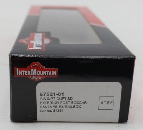 InterMountain 67521-01 N Scale ATSF Ex-Railbox PS Exterior Post Boxcar #51364 LN/Box