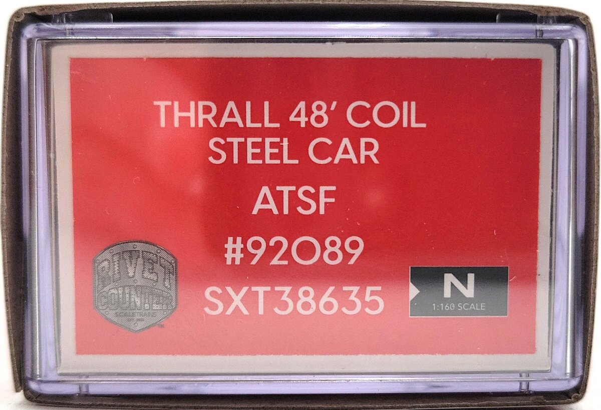 Scale Trains SXT38635 N Santa Fe Thrall 48' Coil Steel Car #92089 NIB
