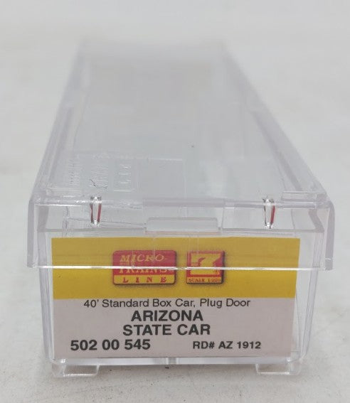 Micro-Trains 50200545 Z Scale Arizona 40' Standard Plug-Door Box Car #1912 EX/Box
