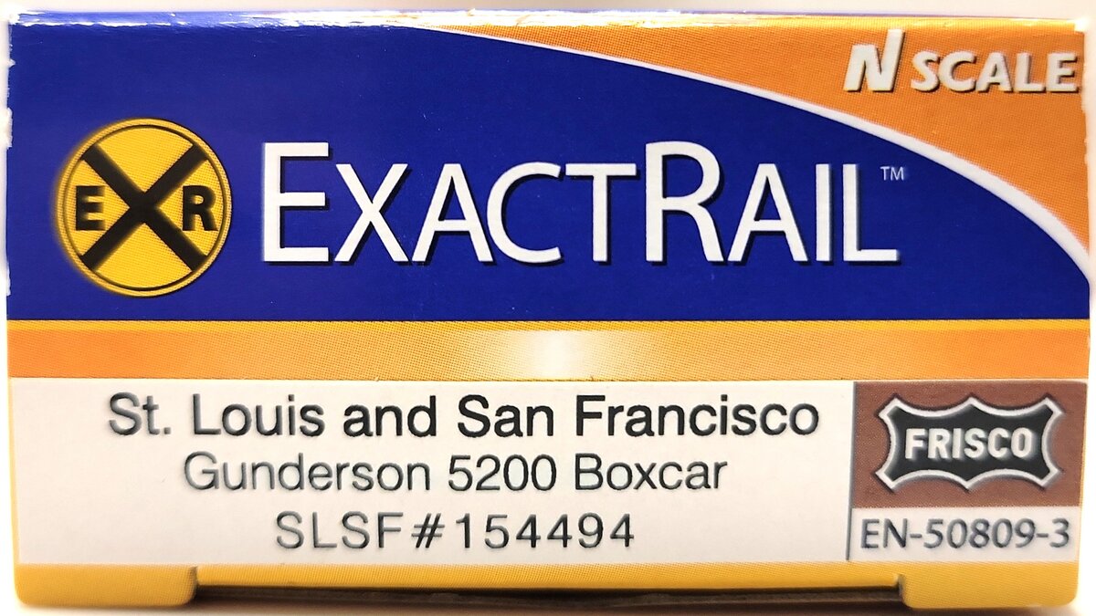 ExactRail EN-50809-3 N Scale SLSF 5200 Cu Ft Boxcar #154494 LN/Box