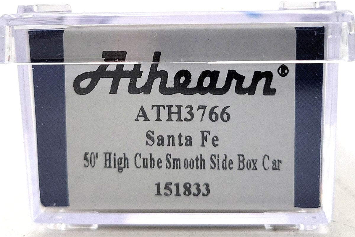 Athearn 3766 N Santa Fe 50' Smooth High Cube Plug Door Box #151833 LN/Box
