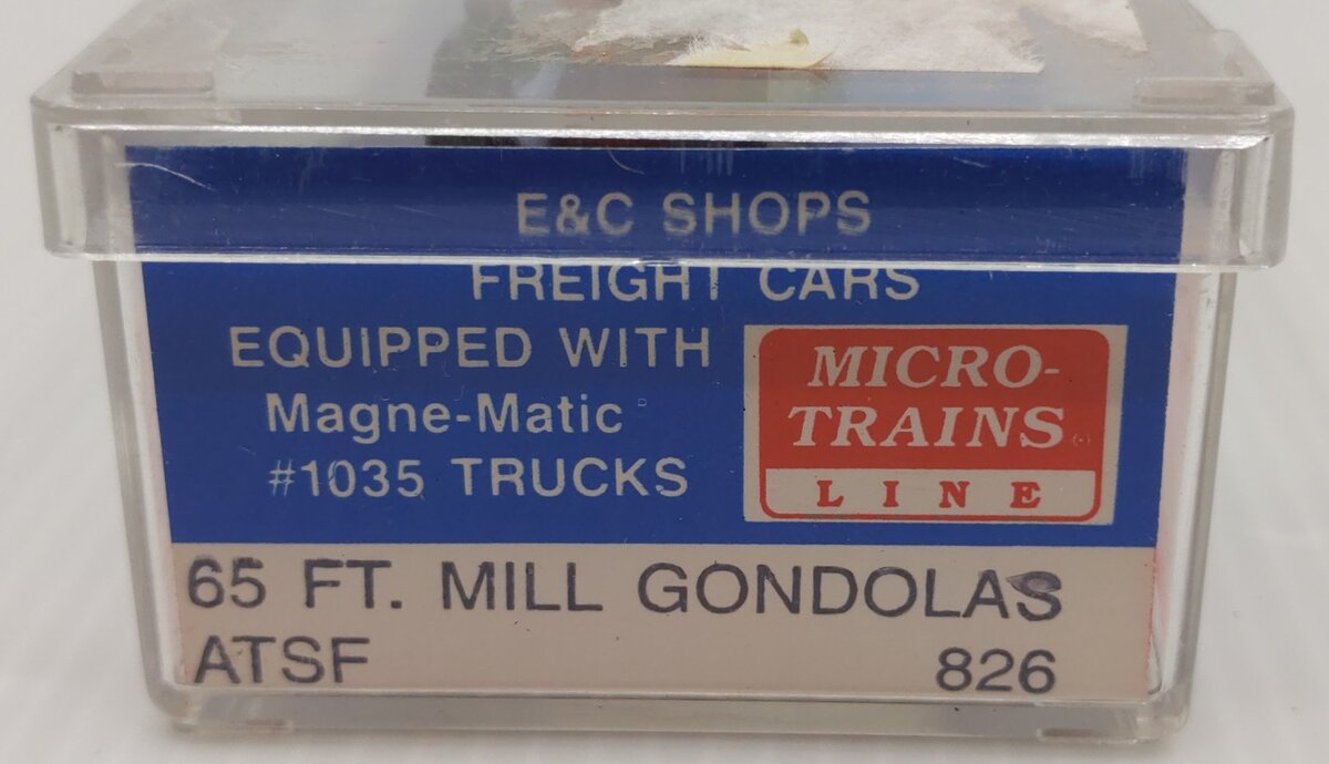E&C Shops 826 N Scale ATSF 65' Mill Gondola with Load #169375 LN/Box