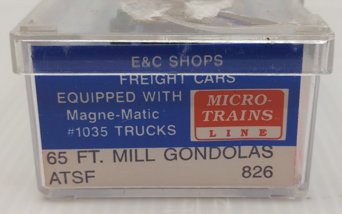 E&C Shops 826 N ATSF 65' Mill Gondola with Load #169499 LN/Box