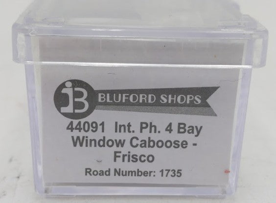 Bluford Shops 44091 N Scale Frisco Ph.4 Bay Window Caboose #1735 LN/Box
