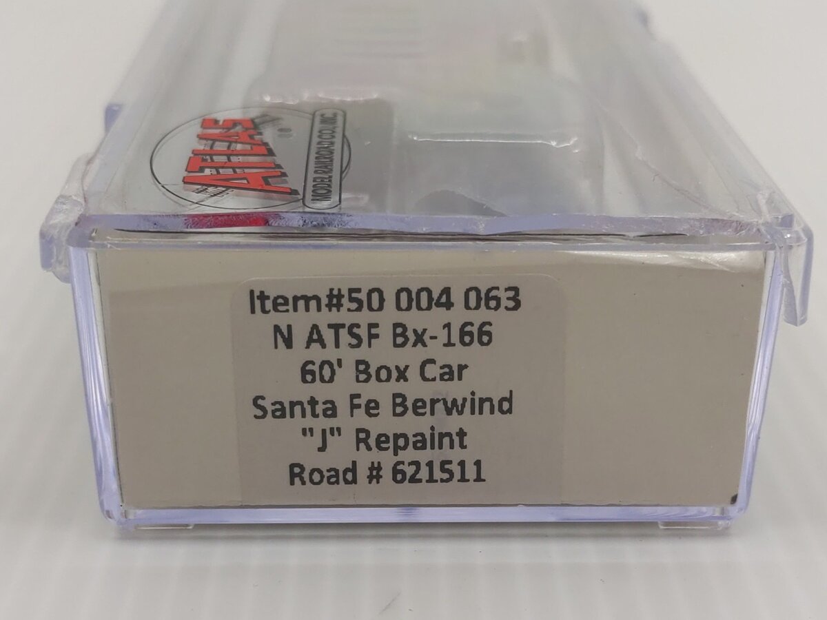 Atlas 50004063 N Santa Fe Berwind "J" Repaint BX-166 Box Car #621511 LN/Box