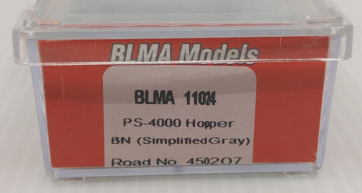 BLMA Models 11024 N Burlington Northern PS-4000 Covered Hopper #450207 EX/Box