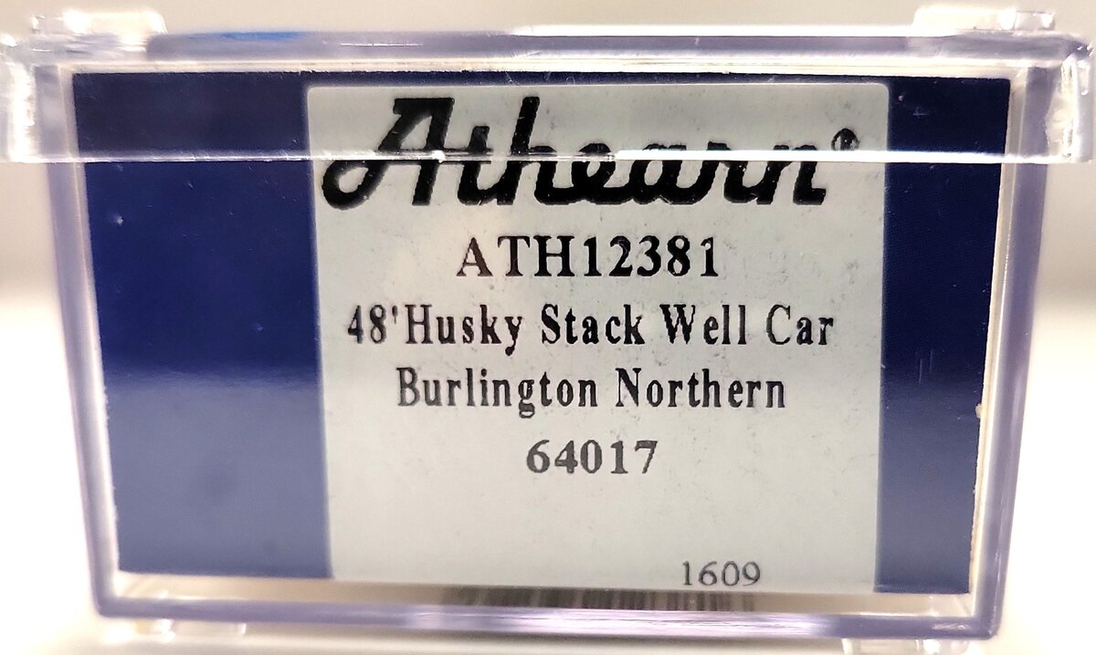 Athearn 12381 N Scale Burlington Northern Husky Stack Car #64017 LN/Box