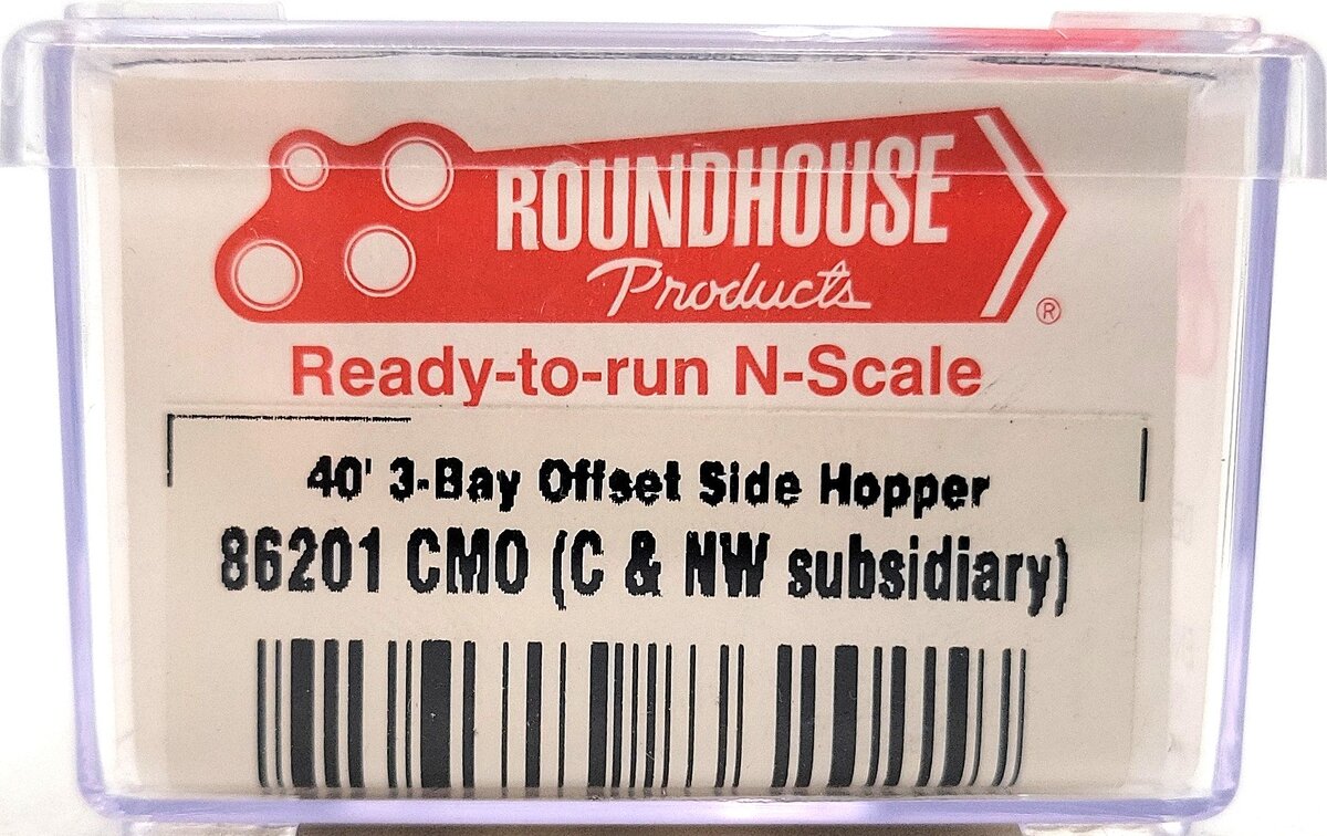 Roundhouse 86201 N Scale CMO 40' Offset Side 3-Bay Hopper #49703 NIB