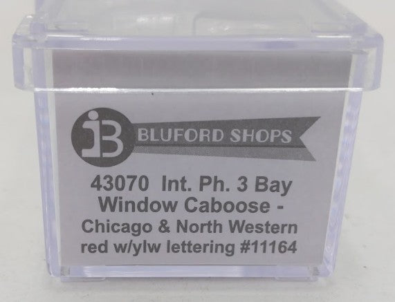 Bluford Shops 43070 N CNW Ph. 3 International Car Bay Window Caboose #11164 EX/Box
