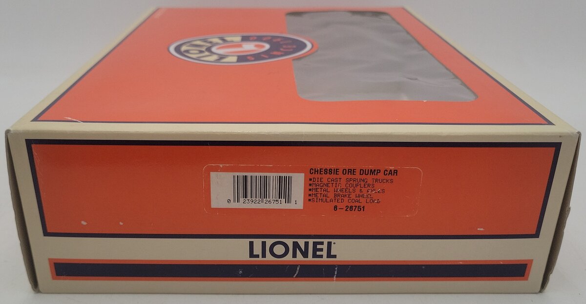 Lionel 6-26751 O Gauge Chessie System Operating Coal Dump Car EX/Box