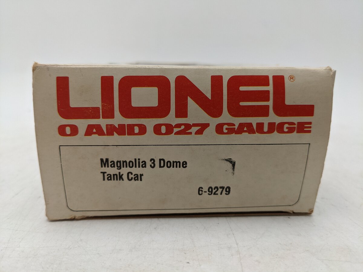 Lionel 6-9279 O Gauge Magnolia 3-Dome Tank Car VG/Box