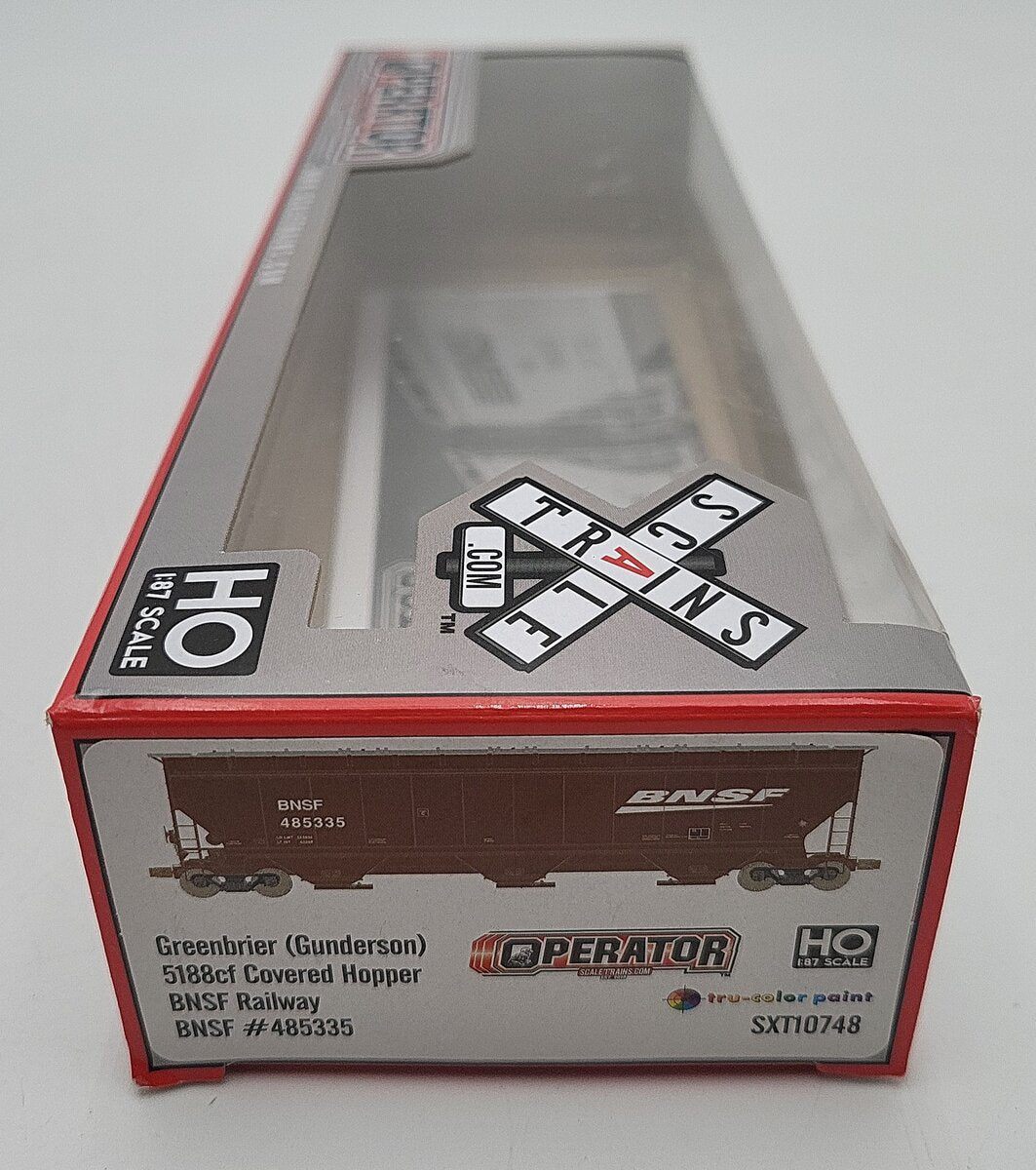 Scale Trains HO Scale Burlington Northern Covered Hopper Car #485335 LN/Box