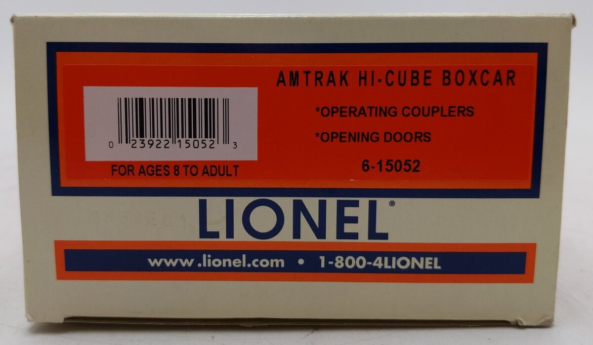 Lionel 6-15052 O Gauge Amtrak Hi-Cube Boxcar EX/Box
