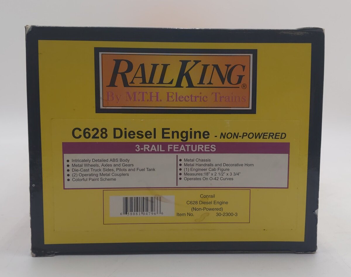 MTH 30-2300-3 Conrail C628 Non-Powered Diesel Engine #6756 LN/Box
