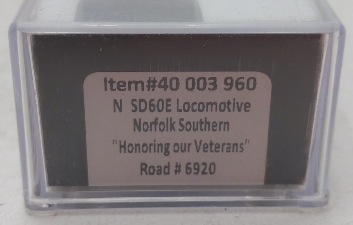 Atlas 40003960 N Norfolk Southern Honoring Our Veterans EMD SD-60E Diesel #6920 VG/Box