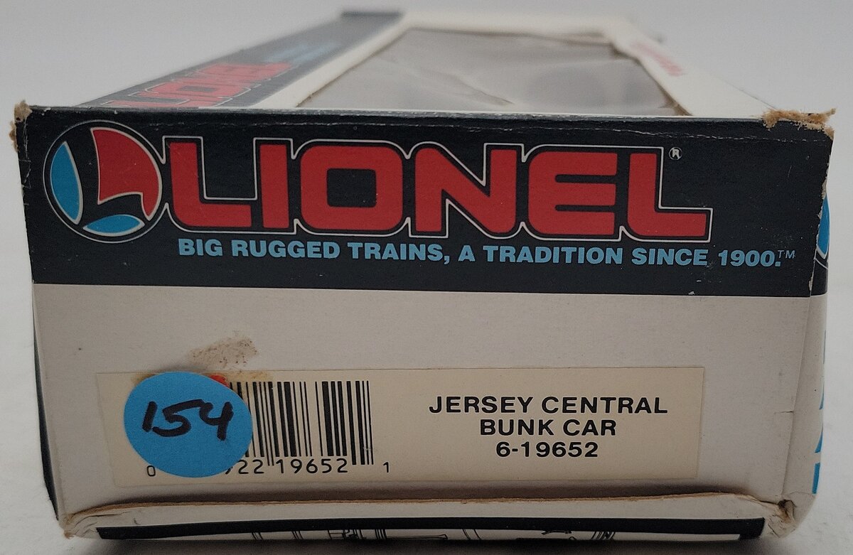 Lionel 6-19652 O Gauge Jersey Central Bunk Car LN/Box