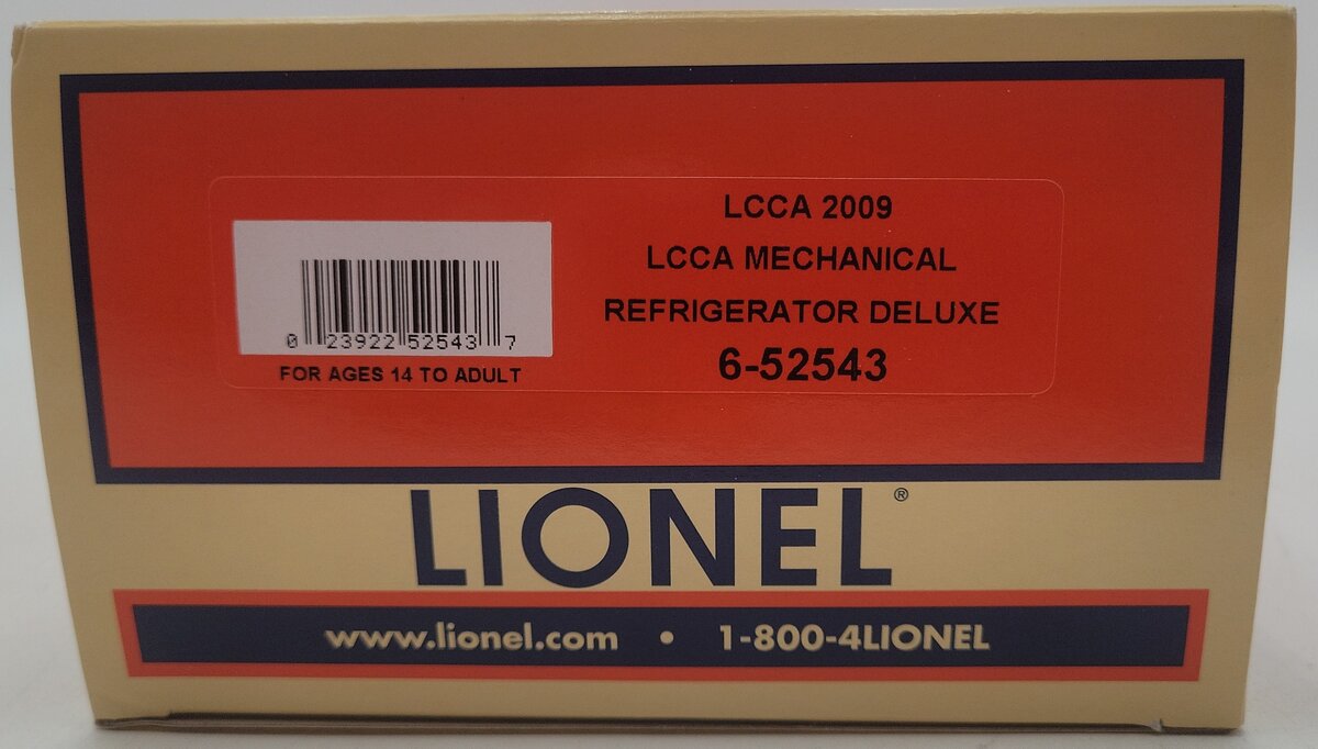 Lionel 6-52543 O LCCA-2009 BNSF LCCA Mechanical Refrigerator Deluxe #793385 EX/Box